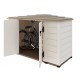 Habrita Solid Wood Garden Shelter 5.76 m2 com piso e telhado em placas de madeira ondulada