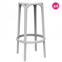 Set of 4 stools of Bar Brooklyn Vondom seat height 76 white