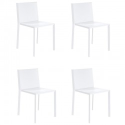 Set of 4 white Vondom Quartz chairs