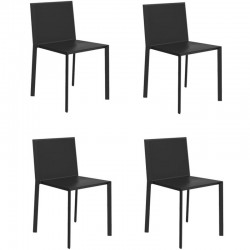 Set of 4 vondom quartz chairs black