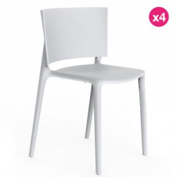 Set of 4 white Vondom Africa chairs