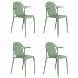 Set of 4 armchairs Vondom Brooklyn pickle