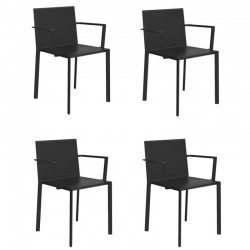 Set of 4 vondom quartz armchairs black