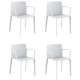 Set van 4 witte Vondom Kes fauteuils
