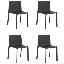 4 Stühle Vondom Kes Schwarz