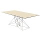 Table Faz Vondom 200x100 piètement inox plateau blanc
