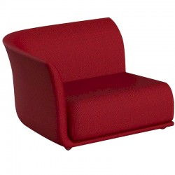 Sofa Sofa Vondom design Suave straight in water-repellent fabric red Garnet 1046