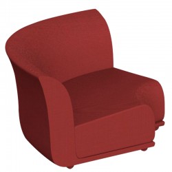 Sofa Sofa Vondom design Suave angle in water-repellent fabric red Garnet 1046