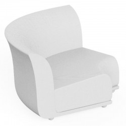 Sofa Sofa Vondom design Suave angle in white water-repellent fabric Snow 1041