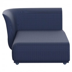 Sofa daybed right Suave Vondom water-repellent fabric Ultramarine Blue 1002