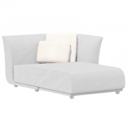 Sofa left daybed Suave Vondom white water-repellent fabric Snow 1041