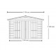 Massief houten garage Habrita 21m2 met planken 28mm
