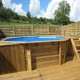 Piscine Bois Ubbink Océa 430 H120cm Liner beige sable