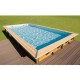 Piscine Bois Ubbink Linéa 500x1100 H140cm Liner Bleu