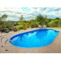 Piscina ovalada Ibiza Azuro 900x500 H150 liner azul