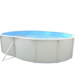 Oberirdischer Pool TOI Mallorca oval 550x366xH120 mit komplettem Sommerkit Weiß