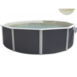 Oberirdischer Pool TOI Magnum rund 460x132 Kompakt Anthrazit