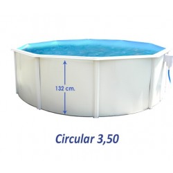 Oberirdischer Pool TOI Magnum rund 350x132 Compact Weiß