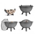 Kongo Cook King Premium Brasero de Jardín 85cm con 4 Accesorios