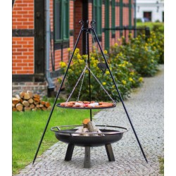 Brazier and Tripod Port Cook King 100cm with Stainless Steel Grill
