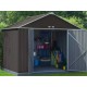 Metall-Gerätehaus Habrita 299x249x h249 Doppelt geneigtes Dach