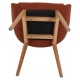 Set di 2 poltrone in terracotta effetto curlet con base in rovere massello VeryForma.