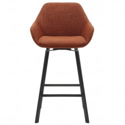 Set of 2 Chairs swivel worktop Soft VeryForma Caramel Fabric Set of 2 Chairs swivel worktop Soft VeryForma Caramel Fabric