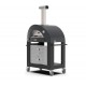 Base Carrello Alfa per Forno Pizza Moderno 3 su Ruote Nero