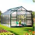 Serre de Jardin Aluminium Habrita 10.60m2