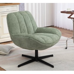Ena Green Swivel Stoffen Fauteuil VeryForma