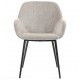 Set van 2 eetkamerstoelen Ibis stof chenille taupe metalen poten VeryForma