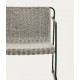Arvin Swirl stoel in beige chenille stof en VeryForma eikenhouten poten