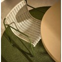 Rina garden chair in green steel and grey ecru rope VeryForma