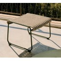Rina Garden Footstool in Green Steel and Ecru Grey Rope VeryForma