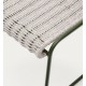 Repose-pieds de jardin Rina en acier vert et corde Gris écru VeryForma