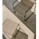 Arvin Swirl Chair in Beige Chenille Fabric and VeryForma Oak Wood Legs