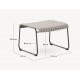 Repose-pieds de jardin Rina en acier vert et corde verte VeryForma