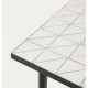 Table de jardin Rina en acier vert et céramique écru VeryForma