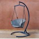 Aliga hangstoel in aluminium en blauw rotan VeryForma