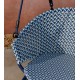 Aliga hangstoel in aluminium en blauw rotan VeryForma