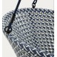 Aliga hangstoel in aluminium en blauw rotan VeryForma