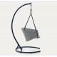 Aliga hangstoel in aluminium en blauw rotan VeryForma