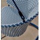 Aliga hangstoel in aluminium en blauw rotan VeryForma