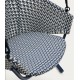 Aliga hangstoel in aluminium en blauw rotan VeryForma