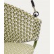 Aliga hangstoel in aluminium en groen rotan VeryForma