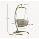 Aliga hanging chair in aluminum and green rattan VeryForma