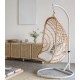 Kate Hanging Chair in Natural Rattan and VeryForma Steel