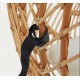 Kate Hanging Chair in Natural Rattan and VeryForma Steel