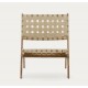 Fauteuil Pliable Beli en bois massif et corde crême VeryForma