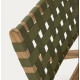 Beli Sillón plegable de madera maciza y cuerda verde VeryForma